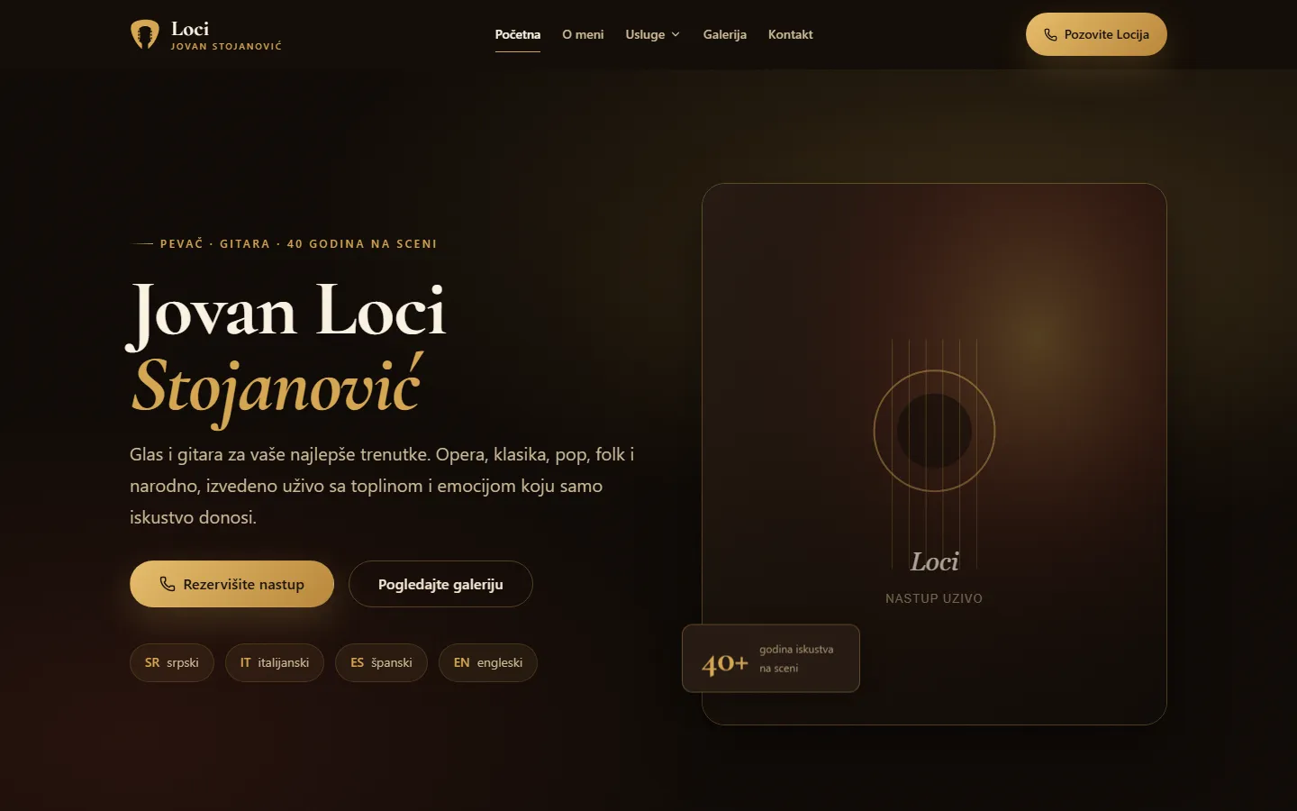 Jovan Loci Stojanović: sajt
